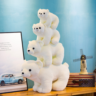 北极熊公仔毛绒玩具北极熊仿真小白熊玩偶，大布娃娃女生生日礼物