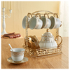 博艺 欧式陶瓷茶具套装送架子办公室花茶杯高档骨瓷下午茶咖啡具