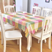 桌布防水防油长方形防烫餐桌，台布正方形家用田园圆茶几布