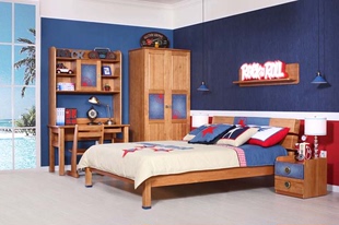 儿童套房 商场全实木家具  品牌家具 樱桃松  商品质儿童床