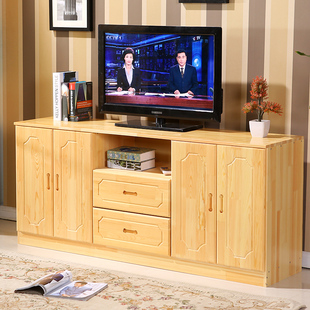 实木电视柜组合松木电视柜简约储物柜矮柜地柜卧室，柜餐边柜定制款