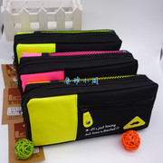韩国创意文具铅笔袋 简约帆布男女学生铅笔盒大容量笔袋