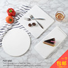 陶瓷西餐平板烘焙餐具，正方盘蛋糕盘子长方，平盘日式摆盘寿司盘
