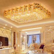 豪华大气客厅灯长方形水晶，吸顶灯现代简约别墅大厅餐厅灯欧式