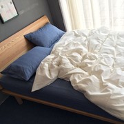 素色双拼水洗棉四件套全棉1.5米双人床纯棉学生宿舍床上三件套件