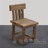 老榆木餐椅 老门板咖啡椅 免漆实木靠背椅原生态风化门板桌椅定制