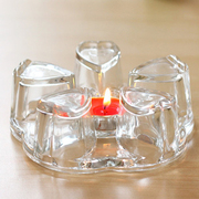 耐热玻璃茶具蜡烛保温底座心形圆形温茶器暖茶器花草功夫茶具配件