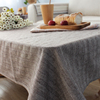 现代简约日式条纹桌布布艺长方形茶几纯色素色棉麻桌布方形餐桌布