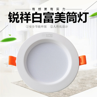 锐祥白富美 LED筒灯面板灯2.5寸3.5寸4寸6寸厨房洗手间平板灯