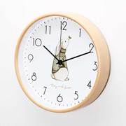 8寸现代简约钟表北欧卧室挂钟，小房间创意静音，挂表家用壁钟时钟