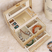 首饰盒公主欧式韩国饰品收纳盒木质手饰珠宝盒大容量结婚生日礼物