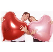 30寸超大彩色心形气球婚礼派对装饰结婚拍照布置用品75cm铝膜气球