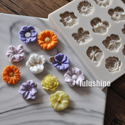 LULUSHINO 翻糖蛋糕硅胶模具 干佩斯花朵造型 多款婚礼花卉全集