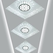 简约圆形led水晶过道灯走廊，灯现代创意门厅，灯玄关造型灯射灯
