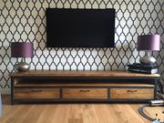 美式实木铁艺电视柜电视桌客厅复古实木简约现代小户型储物电视柜