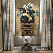 欧式美式落地大花瓶仿真花艺套装插花客厅玄关装饰花摆件家居饰品