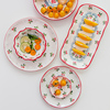 ins风网红餐具套装日式小清新创意碗碟套装组合碗盘家用可爱樱桃