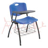 简易轻便塑钢培训椅写字板学生听写椅便携式会议一体椅子