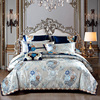 欧式床上用品奢华家纺样板房四件套，双人床1.8米六八十件套
