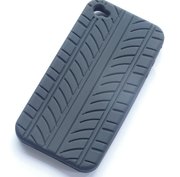 Rubber Tyre Silicone Soft Skin Cover Case iPhone 4S 买一送一