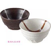 日本进口日式陶瓷米饭碗，黑白组合情侣，对碗日本制2件餐具套装礼盒