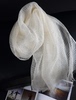 原创定制网格白色纯色真丝，欧根纱围巾秋冬丝巾，围巾桑蚕丝围巾披肩