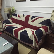 外贸沙发巾英国米字旗沙发盖棉线毯多功能毯休闲毯地毯桌布防滑