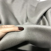 灰色真丝羊绒双面布料，服装布料外套大衣面料质感