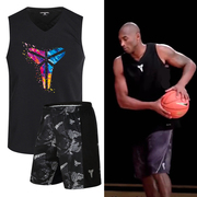科比投篮训练服套装跑步热身无袖坎肩宽肩篮球运动球衣篮球服定制