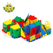 积木天使家园塑料积木，拼图幼儿园桌面玩具，儿童益智拼房子玩具