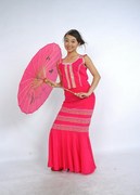 傣族舞台女装/傣族舞蹈演出服饰/傣族长裙修身鱼尾裙服装
