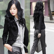2014春秋女装修身小西装韩版显瘦长袖，职业小西服外套短款