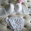 日本原单纯白色，新娘婚纱五排扣大码薄杯文胸套装80d85d90d95d100d