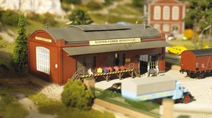德国piko61833彼得的仓库，和工厂城镇建筑，模型火车沙盘场景187