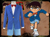 名侦探柯南衣服，基德蓝色制服动漫，cosplay服装男儿童