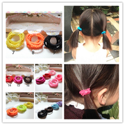 韩国jd儿童宝宝发饰品，发圈木耳花边糖果色小皮筋结实耐用基础发绳