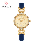 韩国聚利时julius女表皮带简约时尚手表，镶钻石英碗表网红手表
