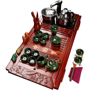 瓷韵东方茶具(东方茶具)套装家用实木，乌金石组合茶，盘带电磁炉一体茶台茶道