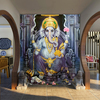 大型壁画3d东南亚风格风格壁画，墙纸瑜伽房壁画，壁纸印度神印度象神
