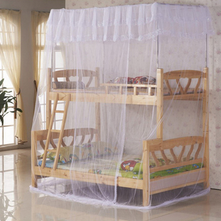 蚊帐上下铺高低床子母床连体，通用加密雪纺不锈钢加厚免安装可订做