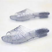水晶果冻浴室塑料拖鞋女学生夏季浴室洗澡居家用室内防滑防臭拖鞋