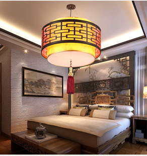 中式吊灯客厅餐厅羊皮，灯茶楼茶室仿古灯，酒店包厢大厅工程灯具