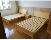 全实木床松木加厚1.5m简约单双人床家用床1.2米工厂