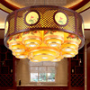 中式吊灯客厅羊皮灯仿古餐厅，灯茶楼酒店包厢，古典led灯具带射灯