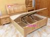 气动床 实木床现代中式床储物高箱床橡木床家具双人床1.5米现