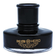 hero英雄9001黑色墨水非碳素，不堵笔钢笔水60ml学生用练字