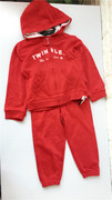 秋6个月1岁2岁女童装女宝宝，毛圈棉运动休闲套装带帽卫衣外套卫裤