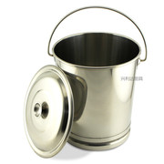 加厚不锈钢水桶带盖手提桶油桶厨房锥形提桶加厚斜提桶手拎桶水桶