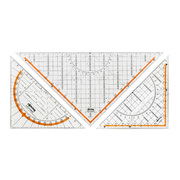 德国红环rotring带手柄直角等腰三角板手绘制图尺专业特种三角尺