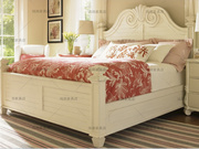 地中海田园风格 双人床 带抽屉实木床 1.8米床 卧室家具